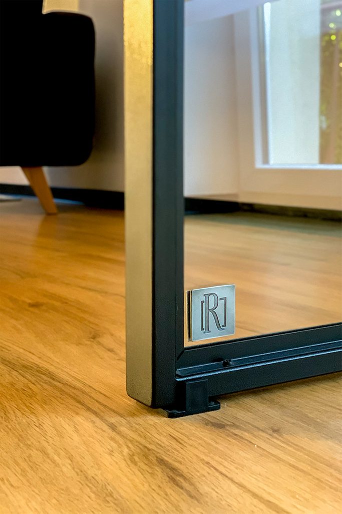 glass door in a metal frame, glass sliding door