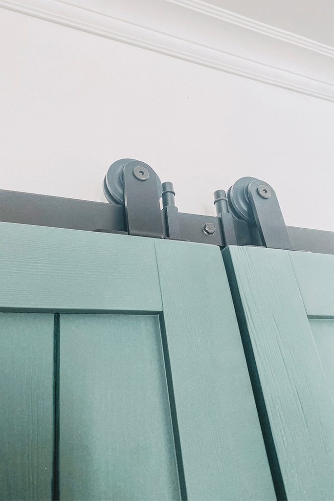green doors, black sliding door system, sliding door system, solid wood door, green sliding door