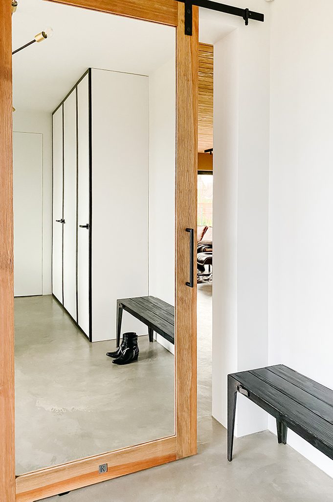 Wooden Frame Sliding Mirror Doors Mirror Ideas