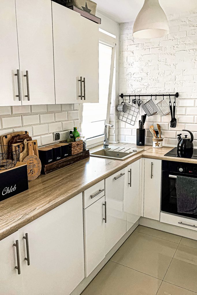 Sliding Doors In Small Apartment White Wood And Black Accessories Sliding Doors In Small Apartment, White Sliding Doors Kitchen Cabinets