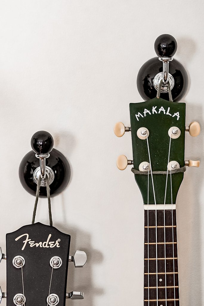 student room decoration, guitars as decoration